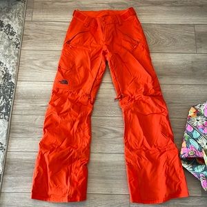 The north face orange ski pants size XS